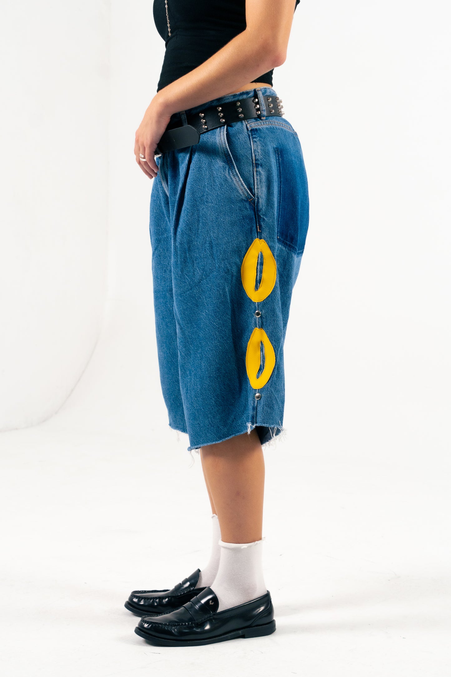Blue & Yellow Cowrie Jorts - Yimms