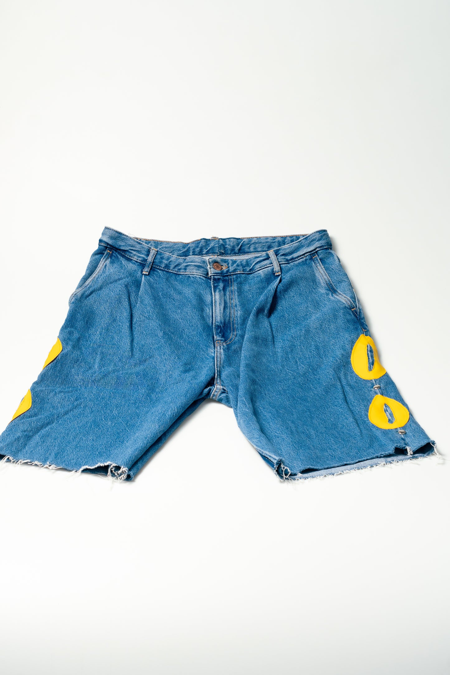 Blue & Yellow Cowrie Jorts - Yimms