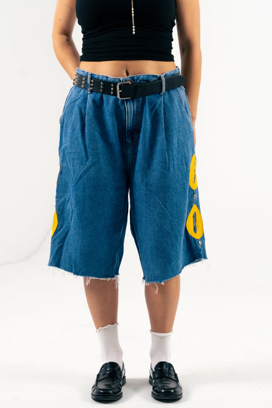 Blue & Yellow Cowrie Jorts - Yimms